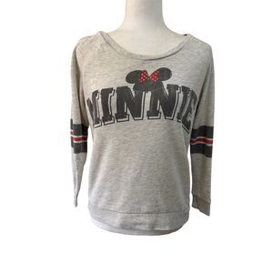 Disney Parks | Minnie Mouse Varsity Pullover Sweater Size Small Disneyland